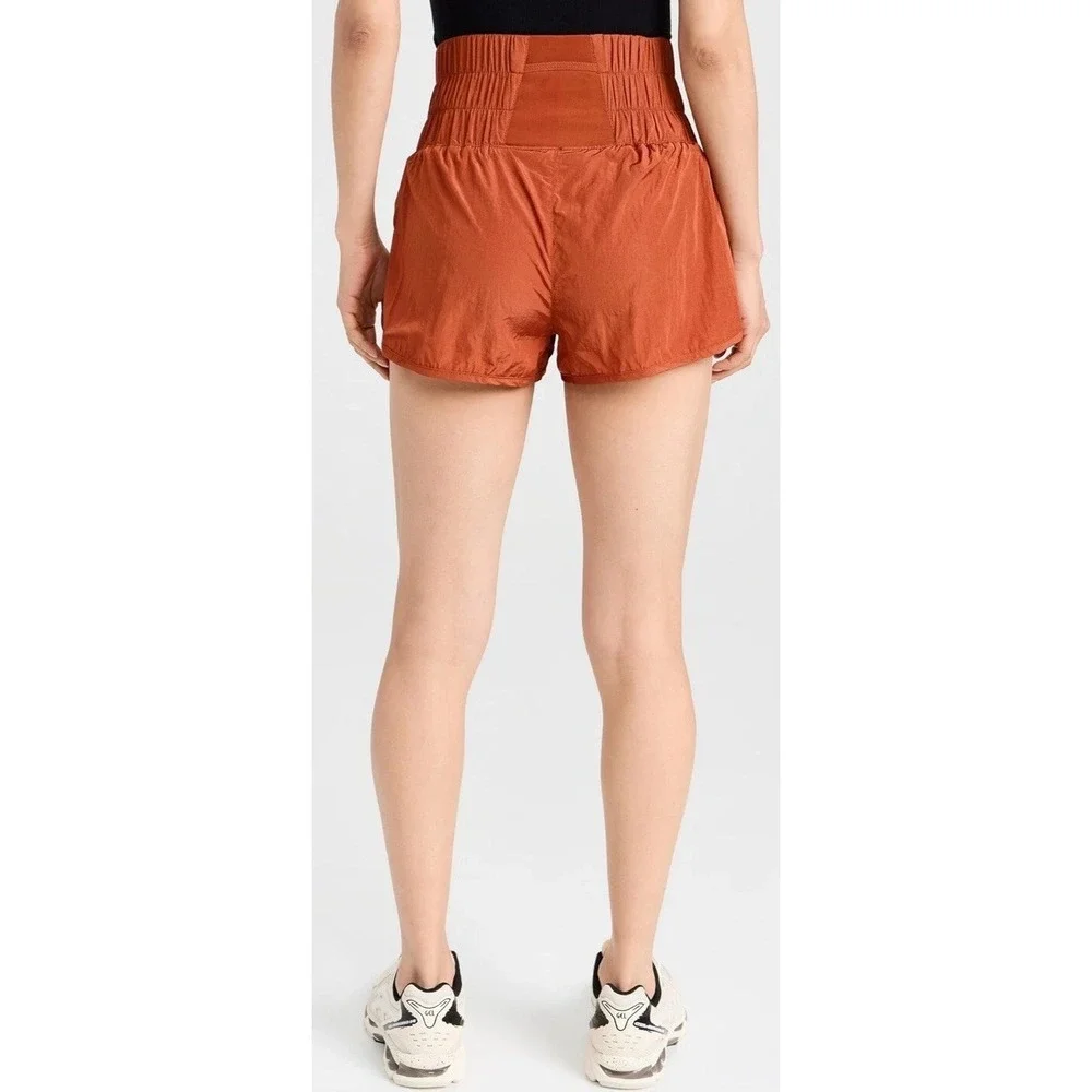 Free People FP Movement The Way Home Shorts XS Burnt Orange Running Athleisure